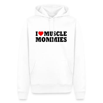 I love muscle mommies - Sweat à capuche Premium bio Homme - blanc - Devant - Nico (187cm)