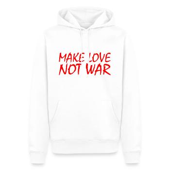 Make love not war - Männer Premium Bio Hoodie - Weiß - Vorne - Nico (187cm)