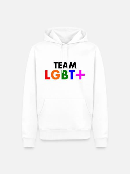 Lgbt - Men’s Premium Organic Hoodie - white