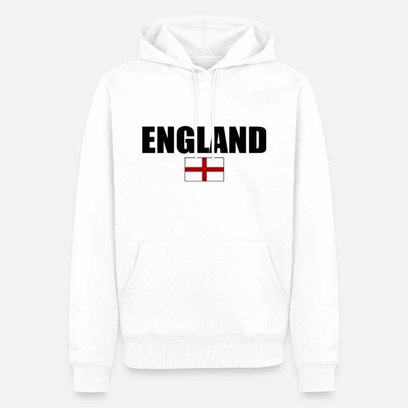 angleterre - Sweat à capuche Premium bio Homme - blanc