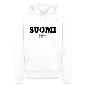 Suomi - Sweat à capuche Premium bio Homme - blanc - Devant - Nico (187cm)