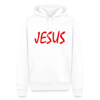 Jesus - Sweat à capuche Premium bio Homme - blanc - Devant - Nico (187cm)