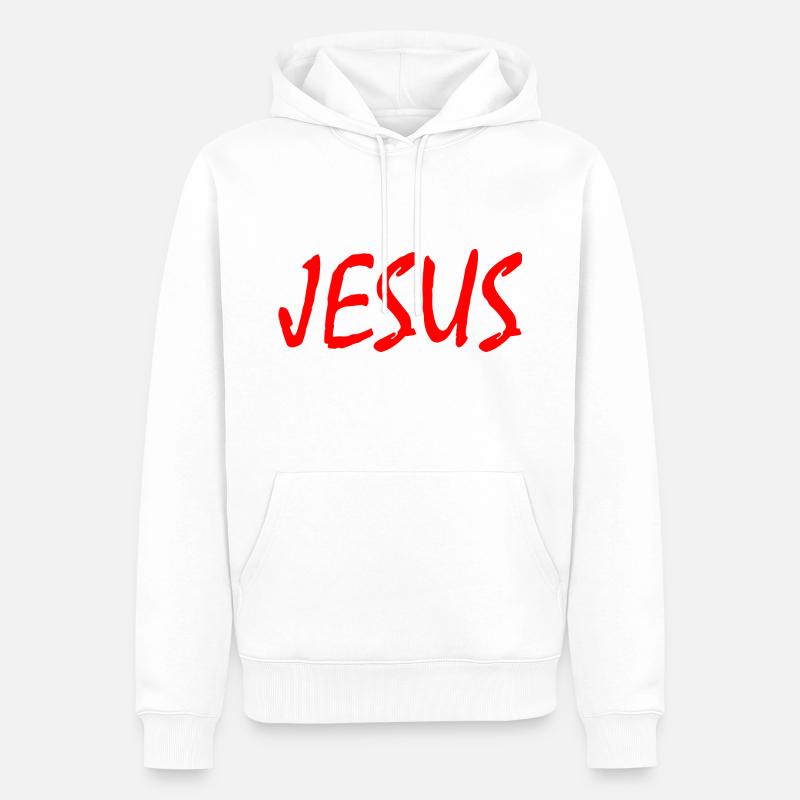 Jesus - Sweat à capuche Premium bio Homme - blanc
