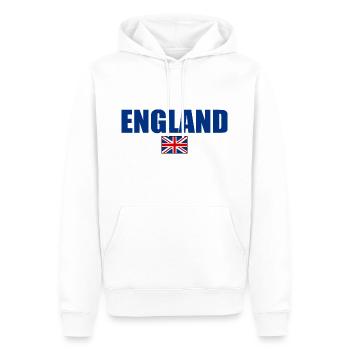 angleterre - Sweat à capuche Premium bio Homme - blanc - Devant - Nico (187cm)