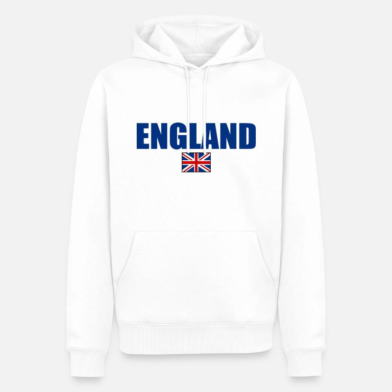 angleterre - Sweat à capuche Premium bio Homme - blanc