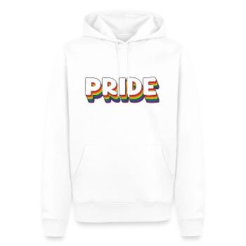 LGBTQ Regenbogen Pride - Männer Premium Bio Hoodie - Weiß - Vorne - Nico (187cm)