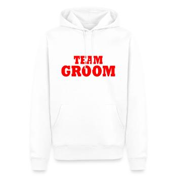 Team groom - Männer Premium Bio Hoodie - Weiß - Vorne - Nico (187cm)