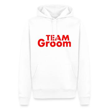 Team groom - Männer Premium Bio Hoodie - Weiß - Vorne - Nico (187cm)