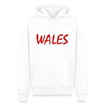 Wales - Männer Premium Bio Hoodie - Weiß - Vorne - Nico (187cm)