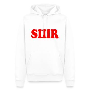 Sir siir siiir - Sweat à capuche Premium bio Homme - blanc - Devant - Nico (187cm)