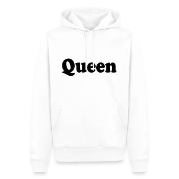 QUEEN - Männer Premium Bio Hoodie - Weiß - Vorne - Nico (187cm)
