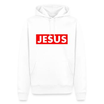 Jesus - Sweat à capuche Premium bio Homme - blanc - Devant - Nico (187cm)