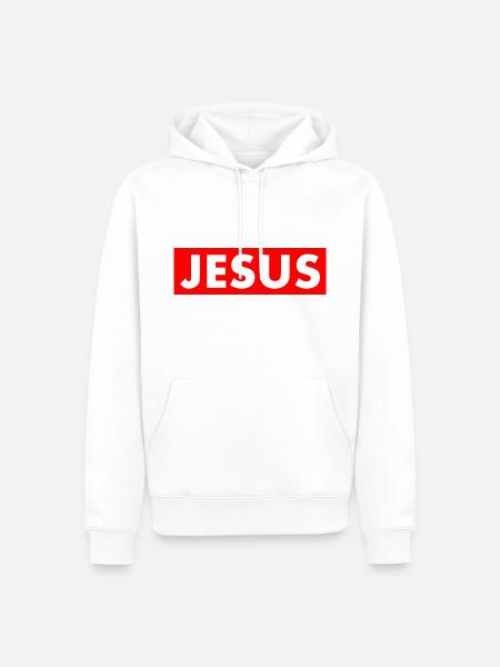 Jesus - Men’s Premium Organic Hoodie - white