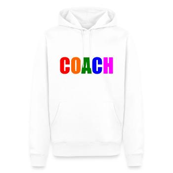 Coach - Sweat à capuche Premium bio Homme - blanc - Devant - Nico (187cm)