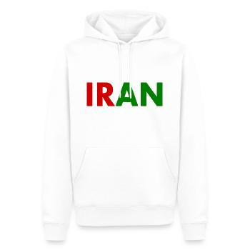 Iran - Sweat à capuche Premium bio Homme - blanc - Devant - Nico (187cm)