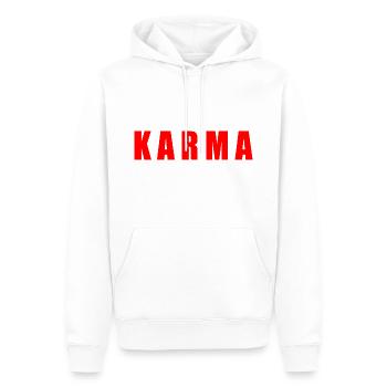 Karma - Sweat à capuche Premium bio Homme - blanc - Devant - Nico (187cm)