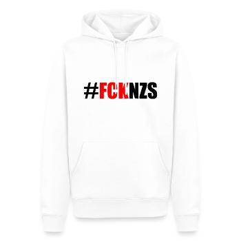 Fck nzs - Männer Premium Bio Hoodie - Weiß - Vorne - Nico (187cm)
