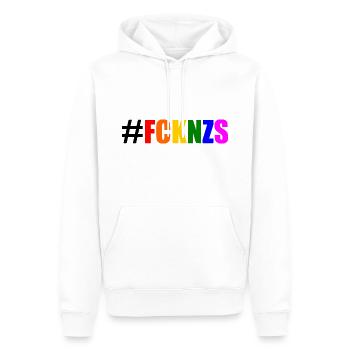 Fck nzs - Männer Premium Bio Hoodie - Weiß - Vorne - Nico (187cm)