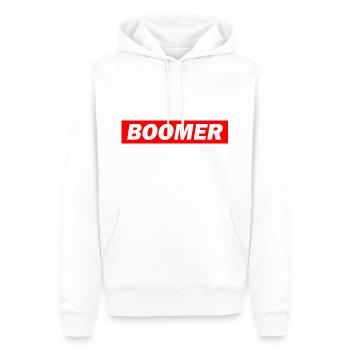 Boomer - Männer Premium Bio Hoodie - Weiß - Vorne - Nico (187cm)