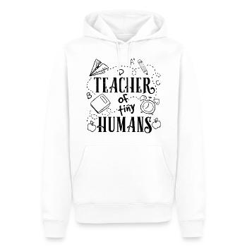 Maître des humains Kindergaten des enseignants préscolaire - Sweat à capuche Premium bio Homme - blanc - Devant - Nico (187cm)