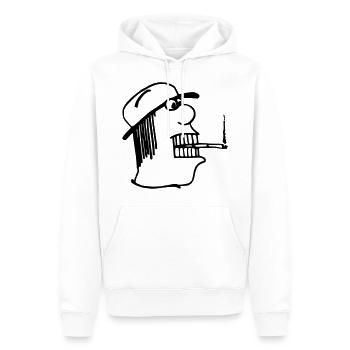 al capone - Männer Premium Bio Hoodie - Weiß - Vorne - Nico (187cm)