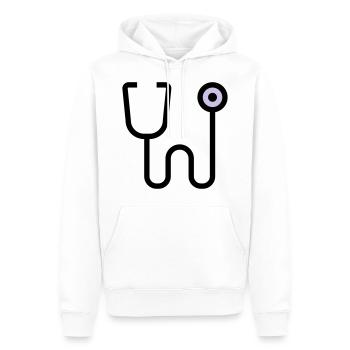 Stethoscop Untersuchung vom Doktor Arzt - Männer Premium Bio Hoodie - Weiß - Vorne - Nico (187cm)