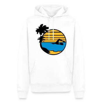 palmen insel urlaub ferien sonne strand schwimmen - Männer Premium Bio Hoodie - Weiß - Vorne - Nico (187cm)