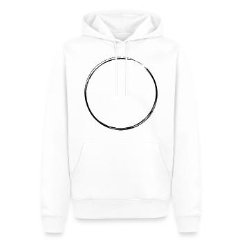 Kreis - Männer Premium Bio Hoodie - Weiß - Vorne - Nico (187cm)