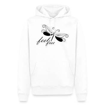 niveau à bulle - Sweat à capuche Premium bio Homme - blanc - Devant - Nico (187cm)