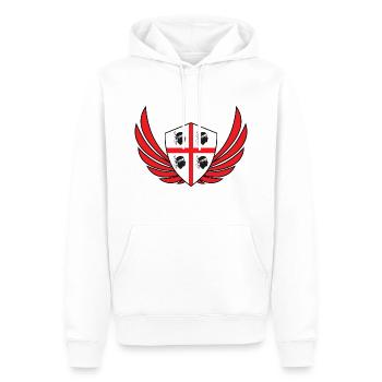 Sardinien Flagge Flügel Sardisch Italien Geschenk- - Männer Premium Bio Hoodie - Weiß - Vorne - Nico (187cm)