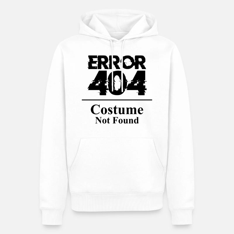 Error 404 Costume not found Kostüm Halloween Party - Männer Premium Bio Hoodie - Weiß
