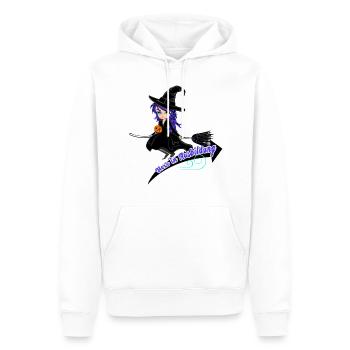 fliegende Hexe in Ausbildung Halloween Design - Männer Premium Bio Hoodie - Weiß - Vorne - Nico (187cm)