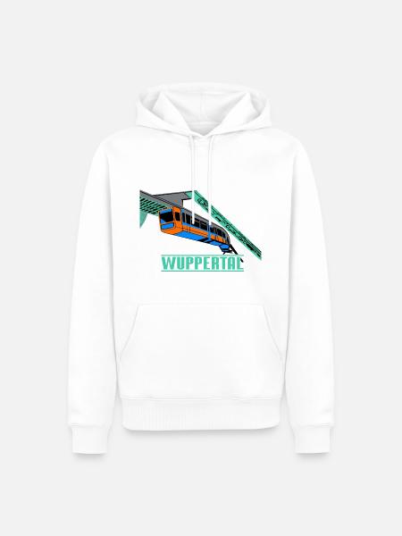 Wuppertal Schwebebahn - Männer Premium Bio Hoodie - Weiß