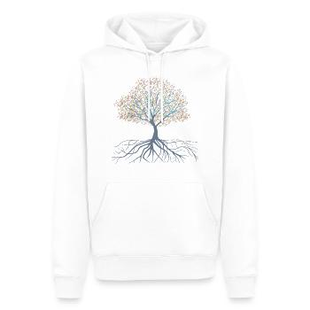 Fruits lumineux sur la conception des arbres - Sweat à capuche Premium bio Homme - blanc - Devant - Nico (187cm)