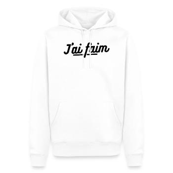 J'ai faim. t-shirt humour nourriture - Sweat à capuche Premium bio Homme - blanc - Devant - Nico (187cm)