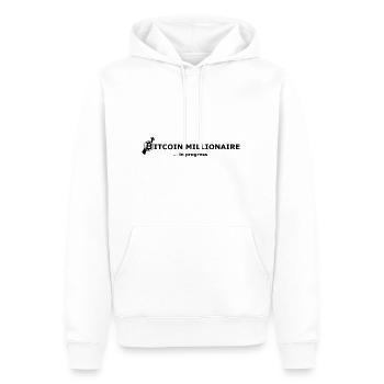 Bitcoin - Sweat à capuche Premium bio Homme - blanc - Devant - Nico (187cm)