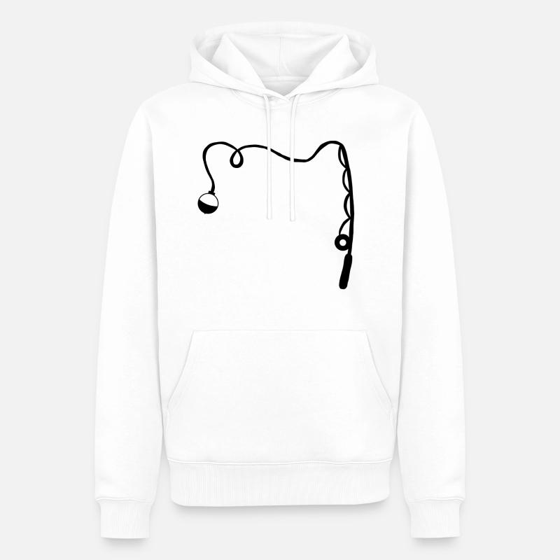 Pêche pêche cadeau pêche - Sweat à capuche Premium bio Homme - blanc