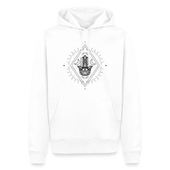 Universum Spirituell Tattoo Hamsa Hand Mond Cool - Männer Premium Bio Hoodie - Weiß - Vorne - Nico (187cm)