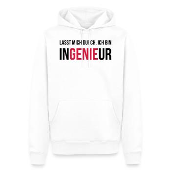 Lasst mich durch ich bin Ingenieur - Farbwechsel - Männer Premium Bio Hoodie - Weiß - Vorne - Nico (187cm)