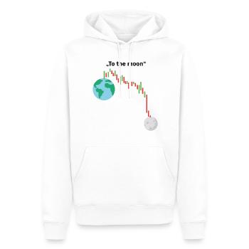 To The Moon - Männer Premium Bio Hoodie - Weiß - Vorne - Nico (187cm)