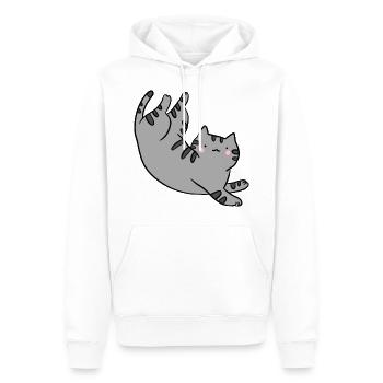 Mignon Kawaii chats anime chaton de dessins animés drôle - Sweat à capuche Premium bio Homme - blanc - Devant - Nico (187cm)
