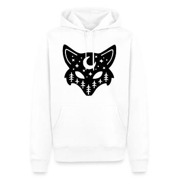 Schwarzfuchs-Totem der Natur - Männer Premium Bio Hoodie - Weiß - Vorne - Nico (187cm)