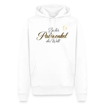 Edles Geschenk für den Patenonkel - Männer Premium Bio Hoodie - Weiß - Vorne - Nico (187cm)
