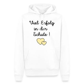 Erfolg Schule Herz - Männer Premium Bio Hoodie - Weiß - Vorne - Nico (187cm)