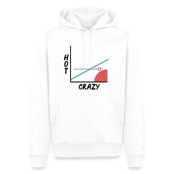 Crazy Hot Skala - Grafik - Graph - Barny - Männer Premium Bio Hoodie - Weiß - Vorne - Nico (187cm)