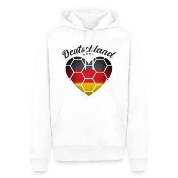 Fußball Deutschland Trikot Fanartikel Deutschland - Männer Premium Bio Hoodie - Weiß - Vorne - Nico (187cm)