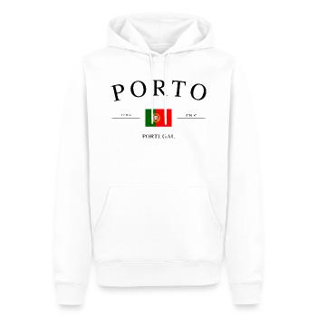 Porto Portugal – Souvenir et cadeau de vacances - Sweat à capuche Premium bio Homme - blanc - Devant - Nico (187cm)