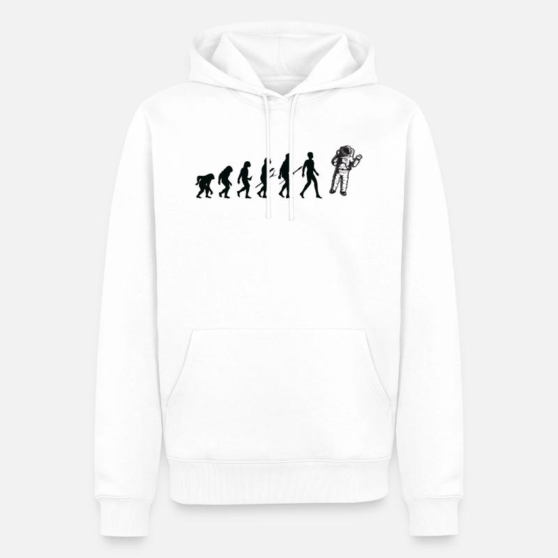 Evolution Spatial - Sweat à capuche Premium bio Homme - blanc