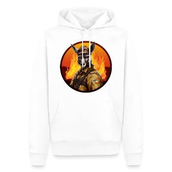 Kangourous de pompiers - Sweat à capuche Premium bio Homme - blanc - Devant - Nico (187cm)