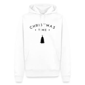 Période de Noël - Sweat à capuche Premium bio Homme - blanc - Devant - Nico (187cm)